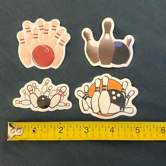 None Other - Lot of 4 Bowling Vinyl Stickers